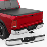 Chrome Separated Rear Bumper For 2009-2018 Ram 1500 w/Object Sensor w/o Dual Exhaust