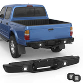Black Rear Steel Step Bumper Assembly w/ Led Light For 1995-2004 Toyota Tacoma