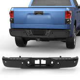 Black Steel Rear Bumper Step Assembly For 2007-2013 Toyota Tundra w/ Sensor Holes