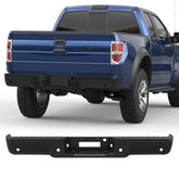 Black Steel Rear Step Bumper Assembly For 2004-2006 Ford F-150 w/ Park Assist Holes