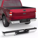 Chrome Steel Rear Bumper For 2006-2008 Ford F150 F-250 Lightduty w/ Park Sensor Holes
