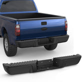 Black Steel Rear Step Bumper For 2008-2016 Ford F-250 F-350 F-450 w/o Park Sensor Holes