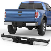 Chrome Steel Rear Bumper Assembly For 2006-2008 Ford F150 Styleside w/o Park Assist Sensor