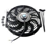 12" Universal Slim Fan Pull/Push Electric Radiator Cooling 12V w/ Mount Kit