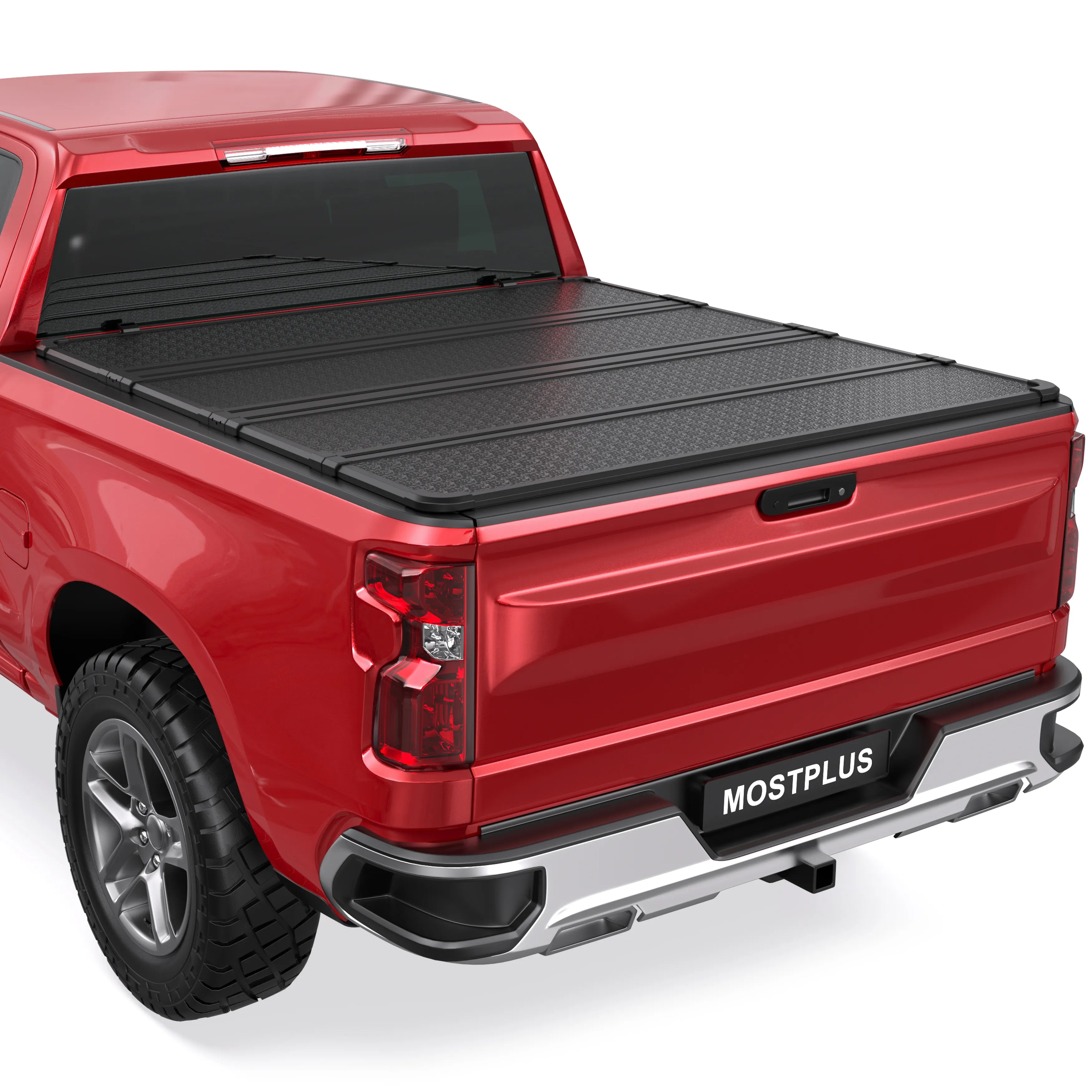 truck bed tarp 4 Fold 5.8FT Hard Tonneau Cover For 2019-2026 Silverado Sierra 1500 Truck Bed