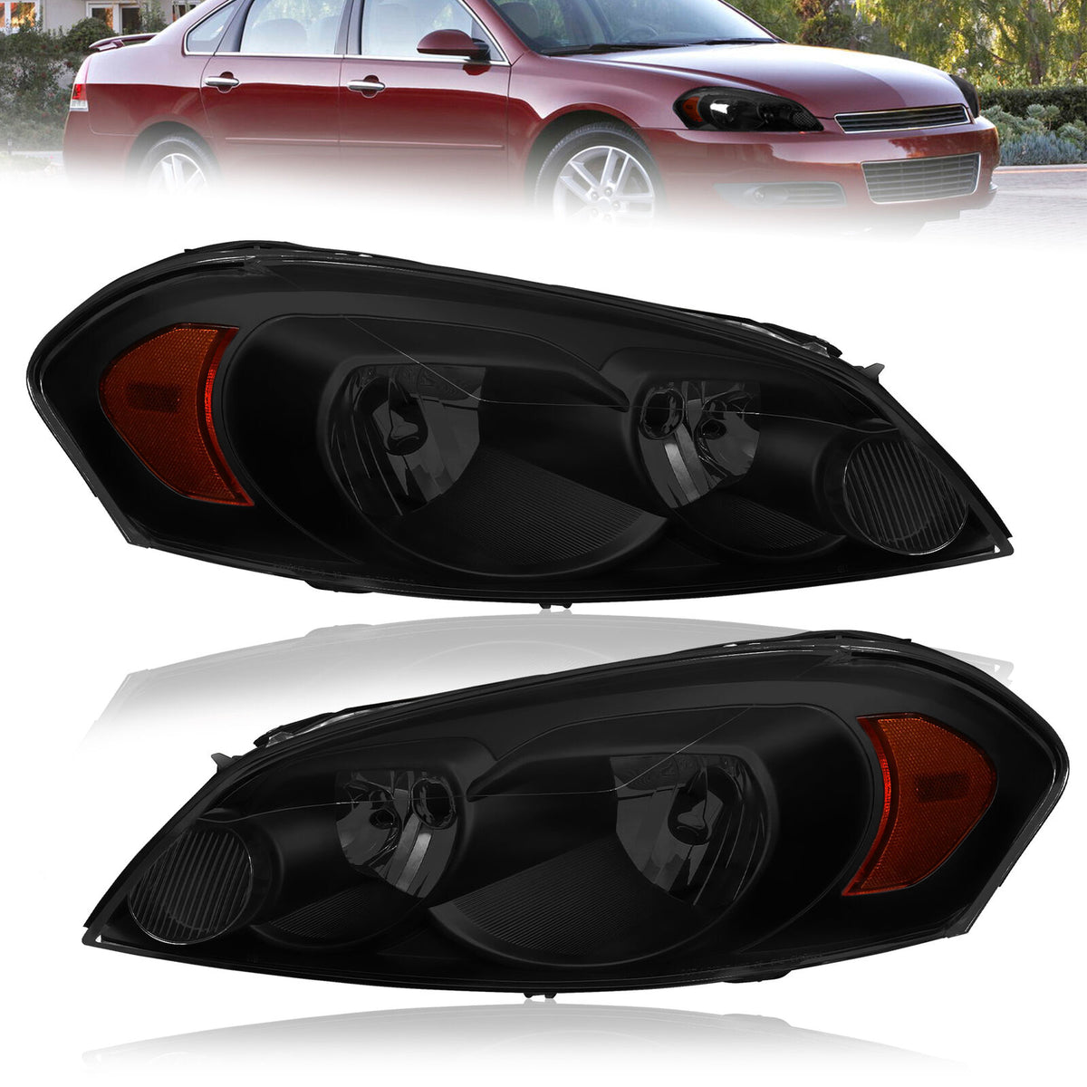 Black Housing Smoke Lens Headlights Assembly For 20062013 Chevrolet I MOSTPLUS