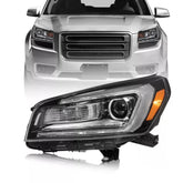 Left Side LED Tube Projector Headlight For 2013-2016 GMC Acadia Halogen 3.6L