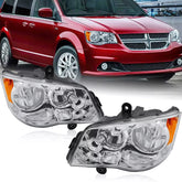 Clear Lens Amber Corner Headlights Assembly For 2011-2020 Grand Caravan 2008-2016 Town & Country