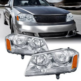 Chrome Housing Amber Corner Headlights For 2008-2014 Dodge Avenger SXT SE (Set of 2)