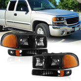 Headlight Assembly For 1999-2006 GMC Sierra 1500 2500 Yukon 1500 2500 XL (Set of 2)