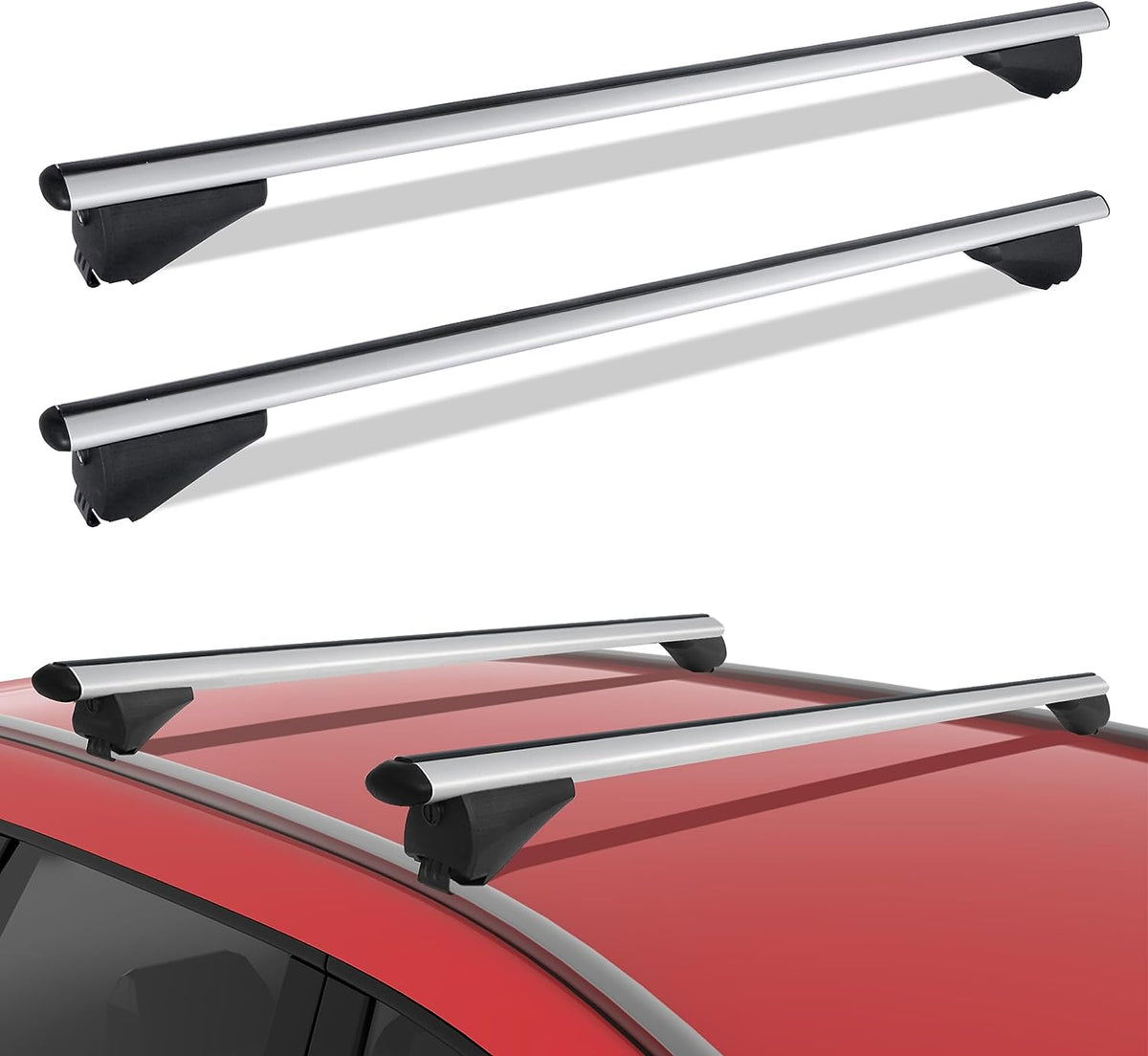 52" Roof Rack Cross Bars For Universal Flush Roof Side Rails MOSTPLUS