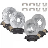 Front+Rear Disc Rotors Brake Pads Kits For 2011-2015 Kia Optima Hyundai Sonata (Set of 8)