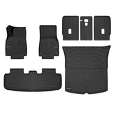 All Weather Floor Mats For 2025 2026 Tesla Model Y Juniper, Odorless Waterproof TPE Floor Liners Full Set with Cargo Trunk & Backrest Mats (Standard 5-Seat Only)