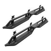 6" Black Running Boards Side Steps Two-Stair Design For 2019-2024 Ram 1500 Crew Cab 4 Full Size Doors