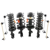 Front+Rear Struts Shocks For 2002-2003 Toyota Camry Lexus ES300 w/Coil Spring & Sway Bar Links (Set of 8)