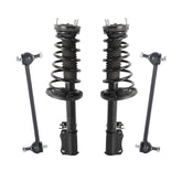 Rear Struts For 2006-2012 Toyota Avalon Lexus ES350 w/Coil Spring & Sway Bar Links (Set of 4)