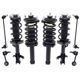Front+Rear Shock Struts For 2012-2014 Honda CR-V FWD w/Coil Spring & Sway Bar Links (Set of 8)