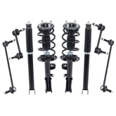 Front+Rear Shock Struts For 2013-2018 Ford Explorer AWD w/Coil Spring & Sway Bar Links (Set of 8)