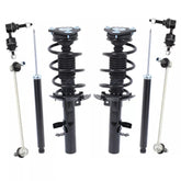 Front+Rear Shock Struts For 2013-2018 Ford Focus S SE w/Coil Spring & Sway Bar Links (Set of 8)