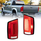 Red LED Bar Tail Lights Brake Lamps For 2002-2006 Dodge Ram 1500 2003-2006 Ram 2500 3500 LH+RH