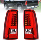 Red Tail Lights w/ Brake Lights For 2003-2006 Chevy Silverado GMC Sierra (Not For Stepside Bed Models) LH+RH