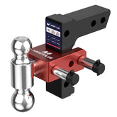 6" Adjustable Aluminium Trailer Tow Hitch with 2" Receiver 2" & 2-5/16" Dual Ball Mount, 12500 LBS GTW For Most Truck & SUV