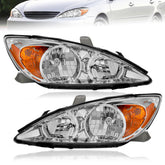 Chrome Housing Headlights For 2002-2004 Toyota Camry 2pcs Head Lamps