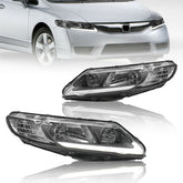 Products Pair LED DRL Headlights Front Lamps For 2006-2011 Honda Civic FA Sedan 4 Door
