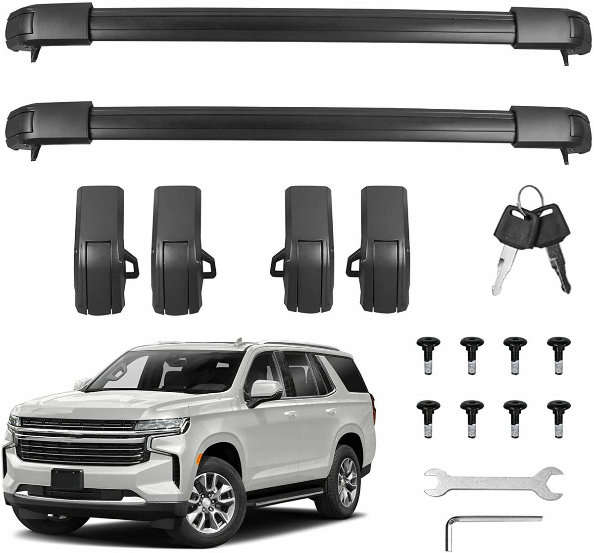 2007 chevy tahoe roof rack cross bars hot sale