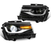 LH+RH LED Projector Headlights For 2014-2015 Chevrolet Chevy Camaro