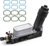 5184294AE Engine Oil Filter Cooler Housing Adapter Assembly Sensors for 2011-2013 Chrysler Dodge Jeep Ram 3.6L V6 Engine 5184294AC 5184294AD