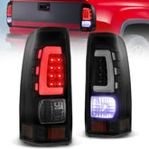 Smoke Tinted LED Tail Lights For 1999-2006 Chevy Chevrolet Silverado 1500 2500/1999-2002 GMC Sierra 1500 2500 Rear Lamp (Fleetside Bed Models Only)