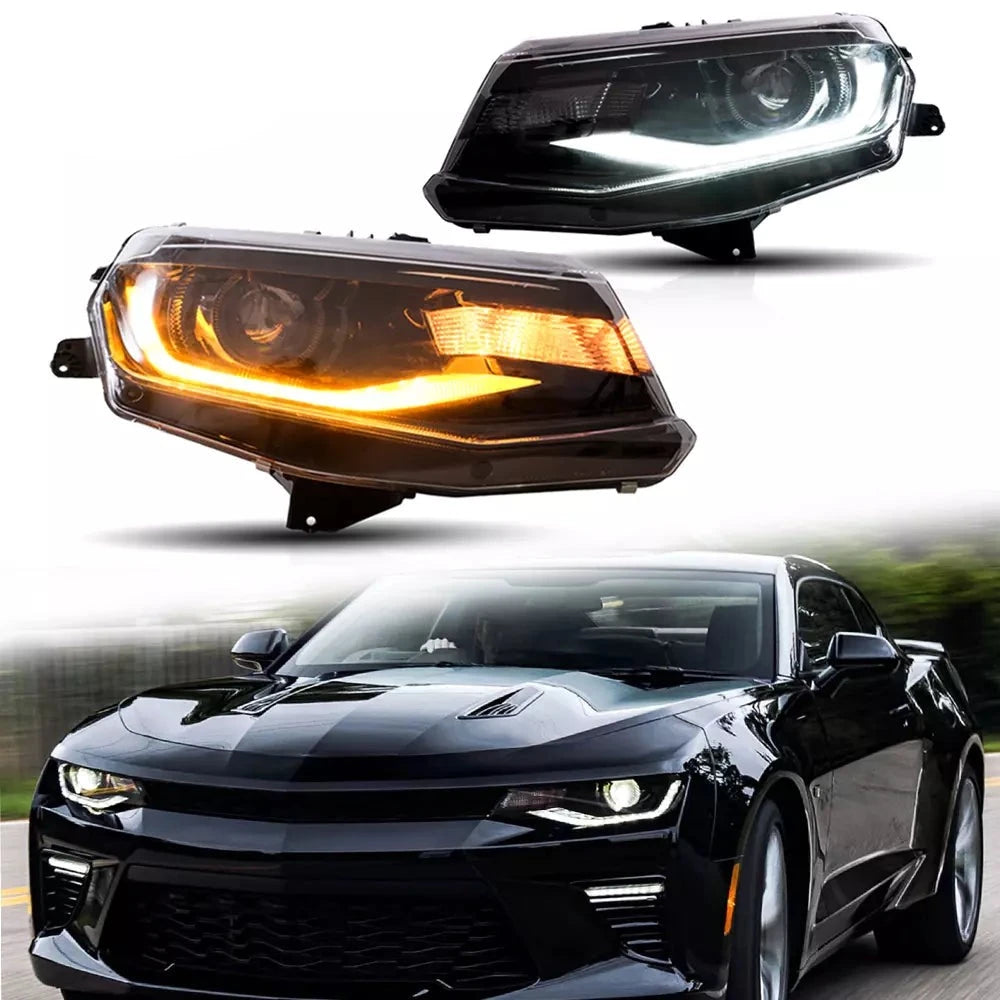 LED Projector Headlights For 2016-2018 Chevrolet Camaro Front Lamps