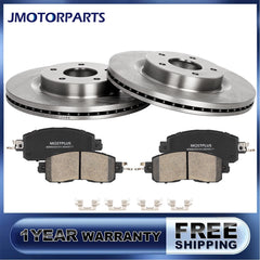 JMOTORPARTS Front Disc Brake Rotors & Ceramic Brake Pads For 2013-2022 2023 Nissan Altima