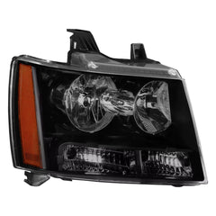 Headlights Assembly For 2007-2014 Chevy Tahoe Avalanche Suburban with Black Housing/Black Lens/Amber Reflector