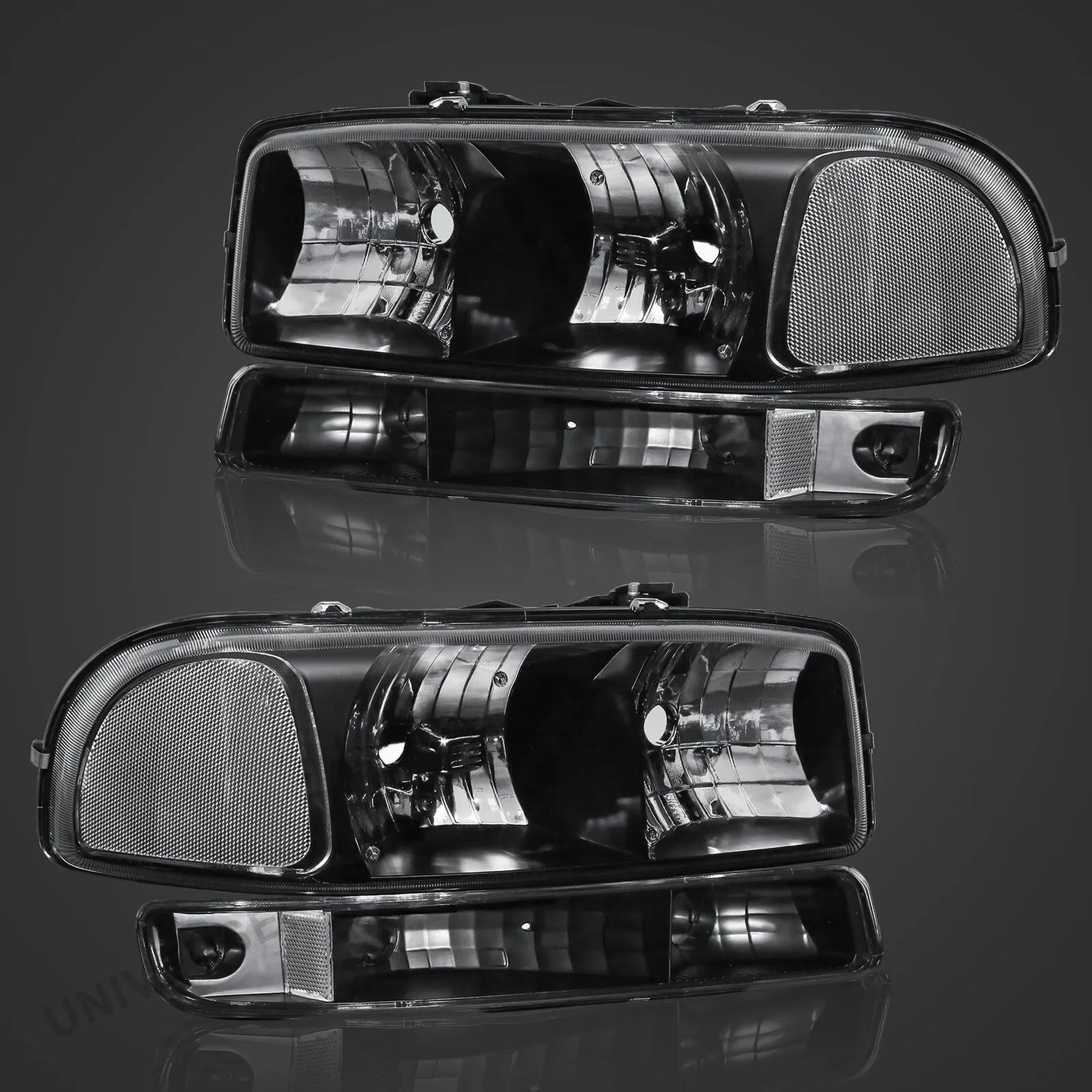 thumbnail image 2 of Pair Headlight Assemblies For 2010-2015 GMC Terrain SLE/SLT – Chrome Housing Clear Lens 2 of 6