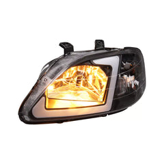 LED DRL Turn Signal Headlights Assembly For 1999-2000 Honda Civic EK EJ with Smoke Housing/Clear Lens/Amber Reflector