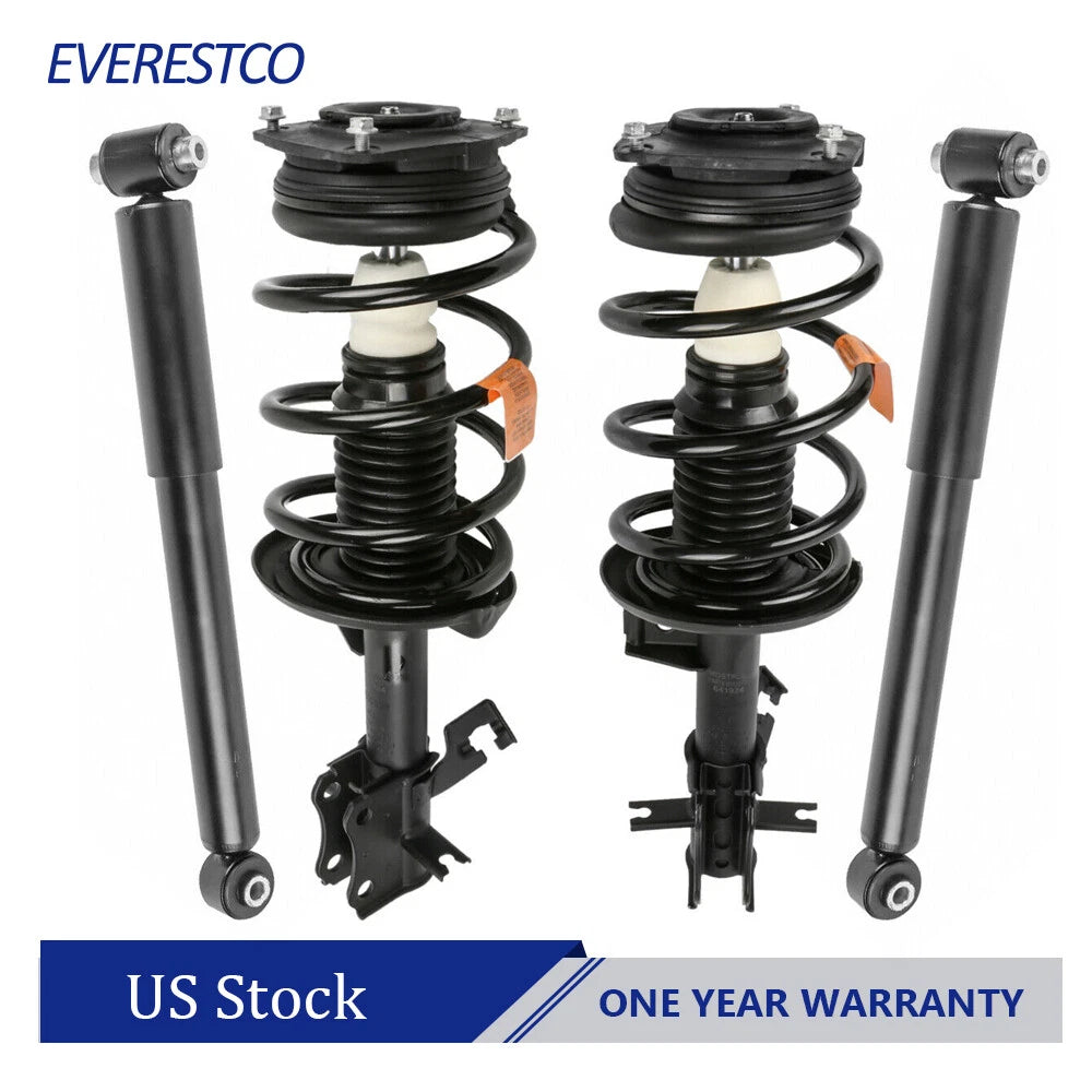 EVERESTPARTS 4PCS Struts Assembly Shocks For 2007-2011 2012 Nissan Sentra 2.0L Front & Rear