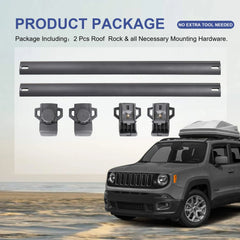 Roof Rack Cross Bars For 2007-2017 Jeep Patriot, Adjustable Rooftop Luggage Rack, Aluminum Anti-Corrosion Cargo Carrier