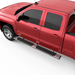 6" Running Boards For 2007-2018 Chevy Silverado GMC Sierra Double Extended Cab Stainless Steel Side Step Nerf Bar