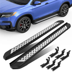 4'' Running Boards For 2016-2021 Honda Pilot SUV Aluminum Nerf Bar Side Steps