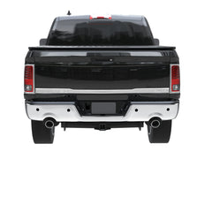 Chrome Steel Rear Bumper For 2009-2018 Dodge Ram 1500/2010-2018 Ram 2500 3500/2019-2023 Ram 1500 Classic with Sensor Holes & Dual Exhaust