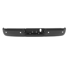 Black Steel Rear Bumper For 2009-2018 Dodge Ram 1500/2010-2018 Ram 2500 3500/2019-2023 Ram 1500 Classic with Sensor without Dual Exhaust