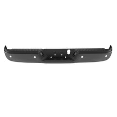 Black Steel Rear Bumper For 2009-2018 Dodge Ram 1500/2010-2018 Ram 2500 3500/2019-2023 Ram 1500 Classic with Sensor without Dual Exhaust