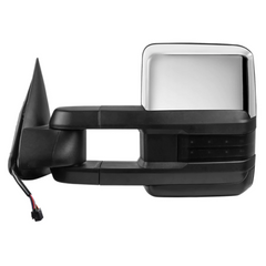 Chrome Power Heated Tow Mirrors For 1999-2002 Chevy Silverado GMC Sierra 1500 2500 2pcs