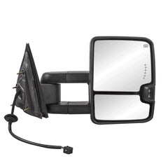 Black Power Heated Tow Mirror For 2014-2018 Chevy Silverado GMC Sierra 1500 2500HD 3500HD w/Smoke LED Signal