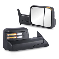 Black Power Heated Tow Mirrors w/ Led Turn Light For 1998-2001 Dodge Ram 1500 2500 3500