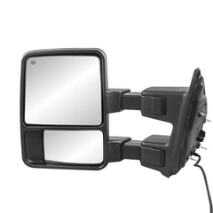 Black Power Heated Tow Mirrors for 2003-2016 Ford F250/F350/F450/F550 w/Led Running and Turn Light