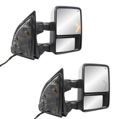 Chrome Power Heated Tow Mirrors For 1999-2007 Ford F250 F350 F450 F550 Super Duty