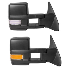 Power Heated Tow Mirror For 2007-2021 Toyota Tundra 2008-2017 Toyota Sequoia Sequential Signal, Amber Running Lights